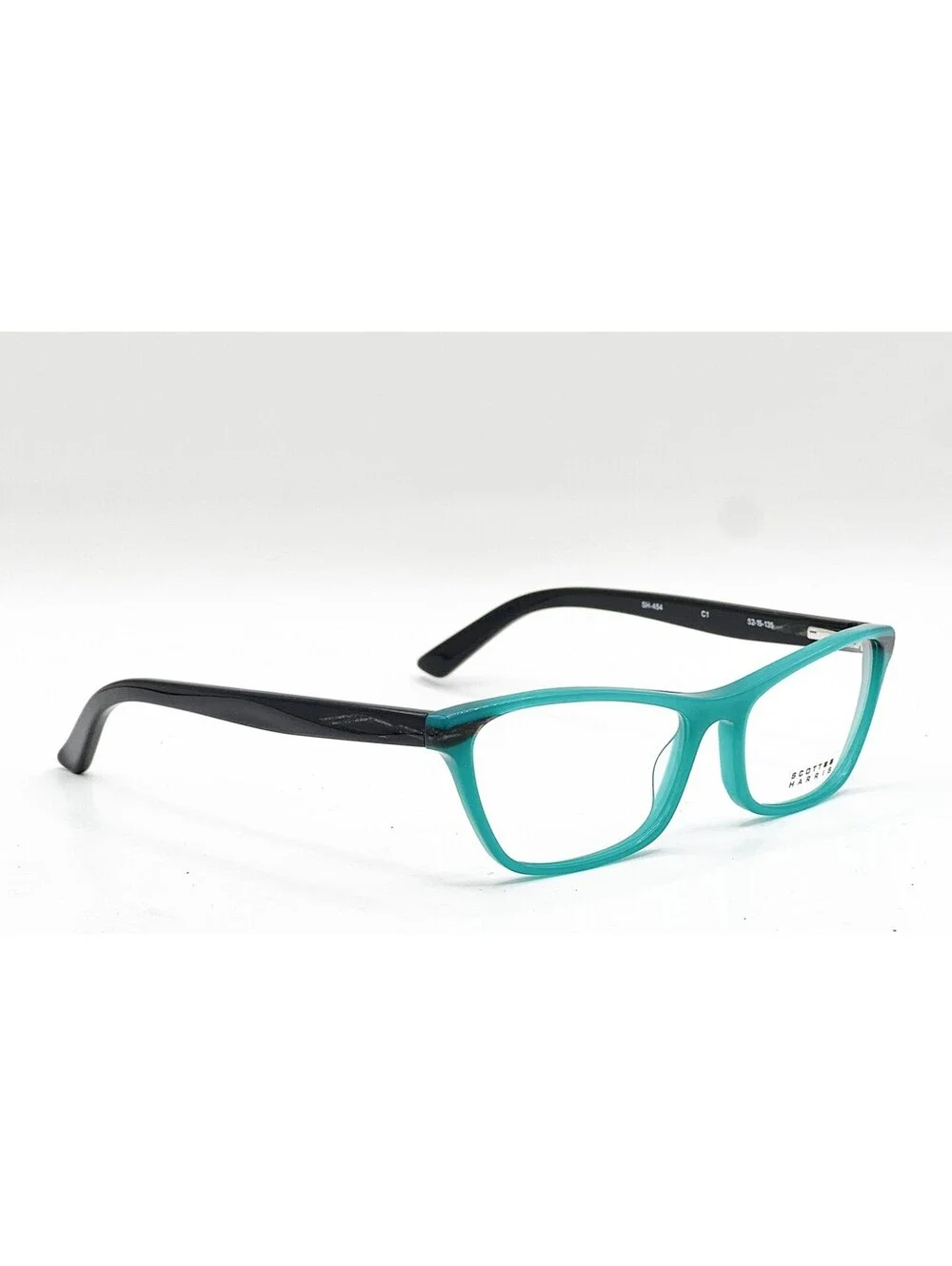 Scott Harris Sh-454 C1 Teal/Black Authentic Eyeglasses 52-15-135